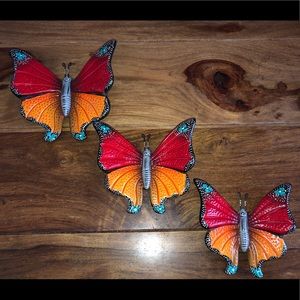 Handmade Vintage Clay Butterfly Decor from Mexico